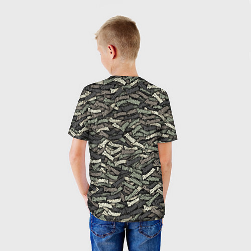 Детская футболка Камуфляж - Димон / 3D-принт – фото 4