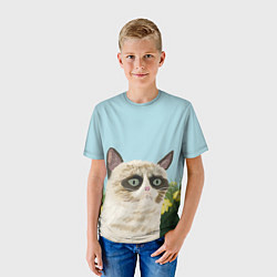 Футболка детская Grumpy Cat, цвет: 3D-принт — фото 2