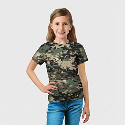 Футболка детская Камуфляж Land Rover, цвет: 3D-принт — фото 2