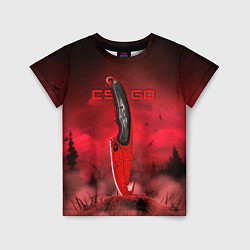 Детская футболка CS GO Crimson Web Gut Knife