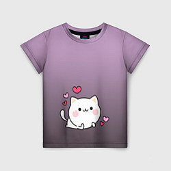 Детская футболка Влюбленный котенок