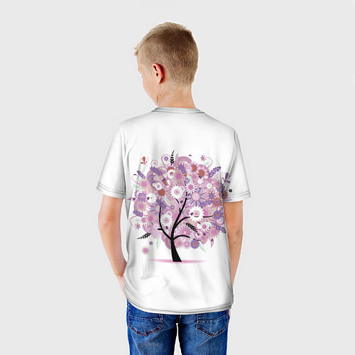 Детская футболка Цветочное Дерево / 3D-принт – фото 4