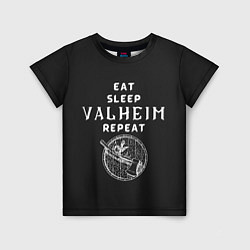 Детская футболка Eat Sleep Valheim Repeat
