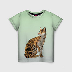 Детская футболка Дикий кот оцелот