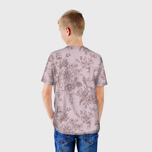 Детская футболка Розы с пионами / 3D-принт – фото 4
