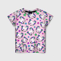 Детская футболка Единороги и звезды