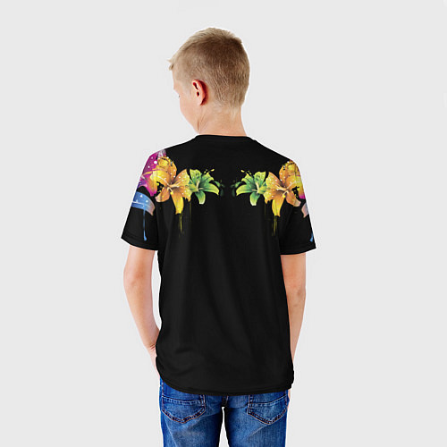 Детская футболка Цветы / 3D-принт – фото 4