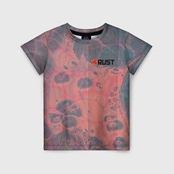 Детская футболка Rust Красная текстура Раст