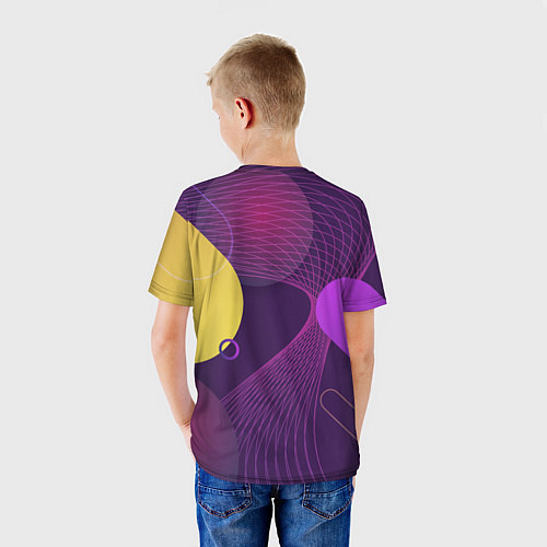 Детская футболка ГЕОМЕТРИЧЕСКИЕ ЛИНИИ / 3D-принт – фото 4