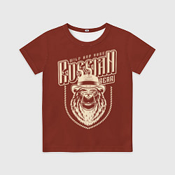 Детская футболка Русский медведь в шляпе