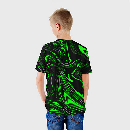 Детская футболка Жидкий градиент game / 3D-принт – фото 4