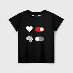 Детская футболка Сердце и мозг