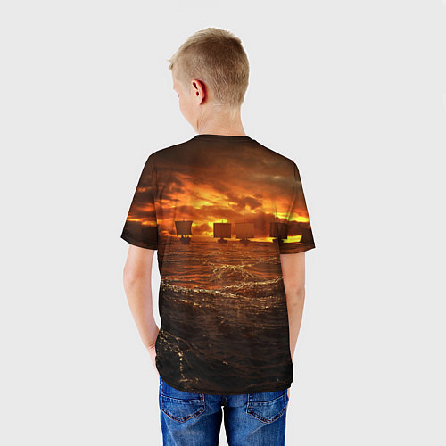 Детская футболка Valheim Корабли / 3D-принт – фото 4