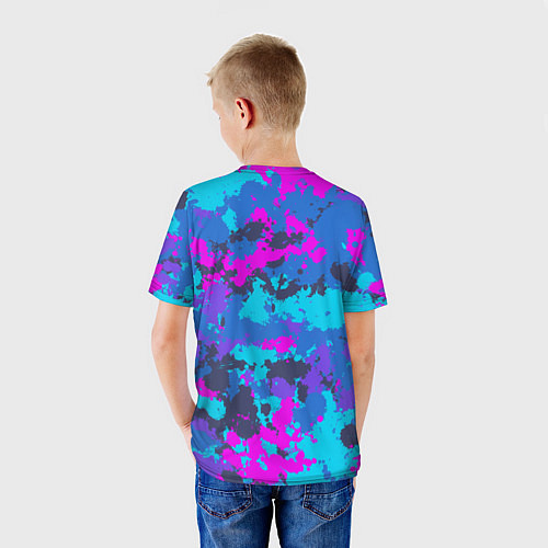 Детская футболка Неоновые краски / 3D-принт – фото 4