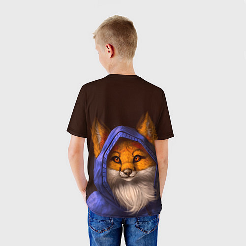 Детская футболка Лисенок в капюшоне / 3D-принт – фото 4