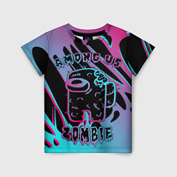 Детская футболка Among Us Neon Zombie