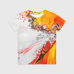 Детская футболка Рисунок желтой краской