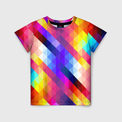 Детская футболка Пиксельная радуга