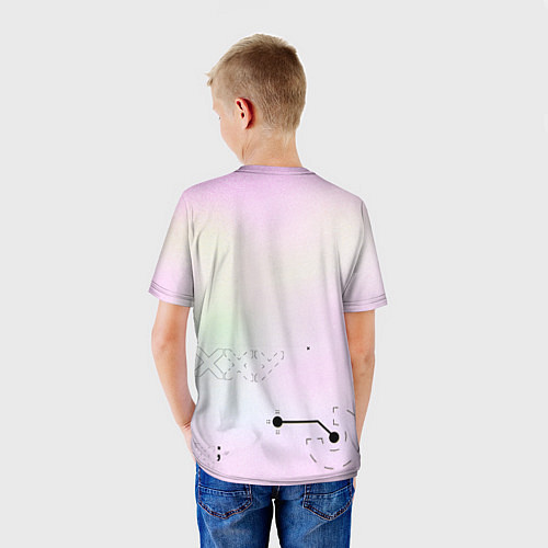 Детская футболка Printstream style Поток информации Белизна 0 1,Чер / 3D-принт – фото 4