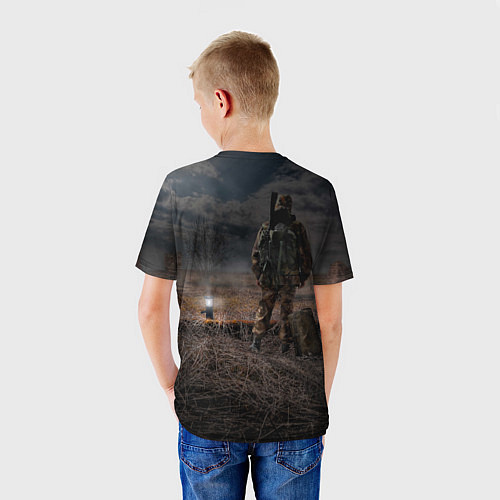 Детская футболка Metro одинокий сталкер / 3D-принт – фото 4