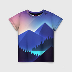 Детская футболка Неоновые горы