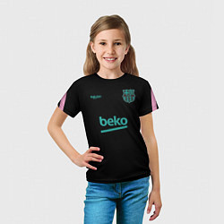 Футболка детская FC Barcelona Training shirt 202122, цвет: 3D-принт — фото 2