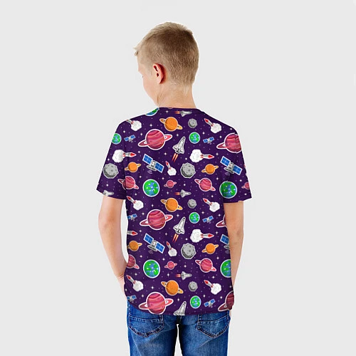 Детская футболка Корабли, планеты и спутники / 3D-принт – фото 4