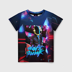 Детская футболка Daft punk neon rock