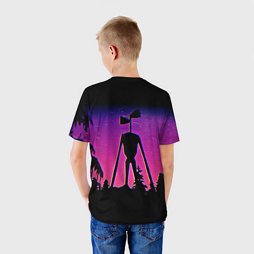 Детская футболка Сиреноголовый Глитч / 3D-принт – фото 4