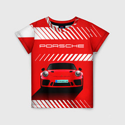 Детская футболка PORSCHE ПОРШЕ RED STYLE