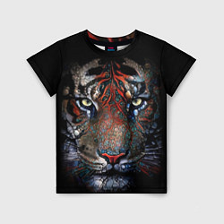 Детская футболка Цветной тигр