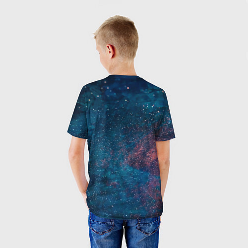 Детская футболка Космос, баран и цветы / 3D-принт – фото 4