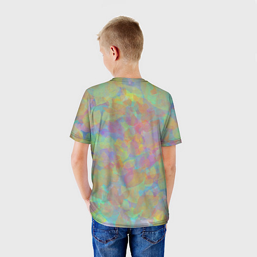 Детская футболка Цветные лепестки / 3D-принт – фото 4