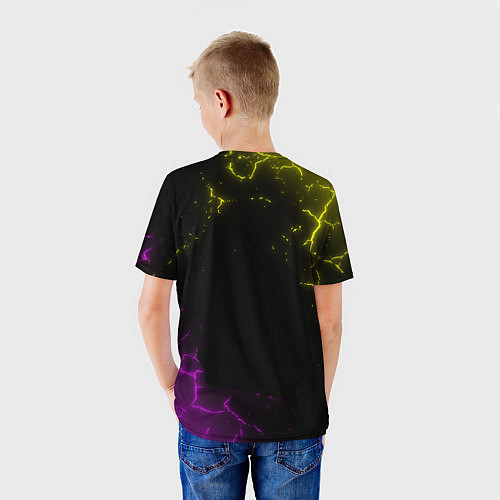 Детская футболка PUBG RETRO NEON ПАБГ НЕОН / 3D-принт – фото 4