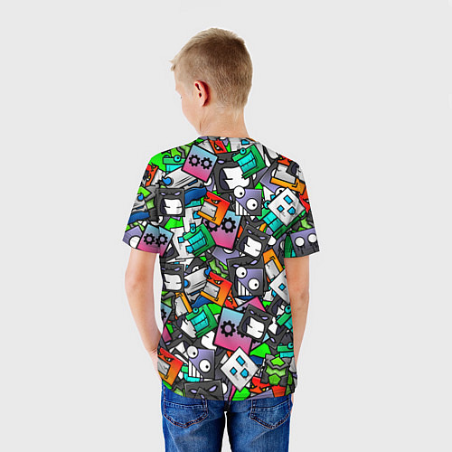 Детская футболка Geometry Dash Pattern Z / 3D-принт – фото 4