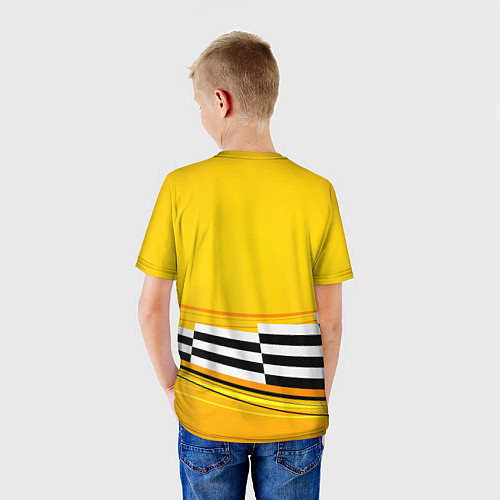 Детская футболка Мультяшный гонщик на джипе / 3D-принт – фото 4