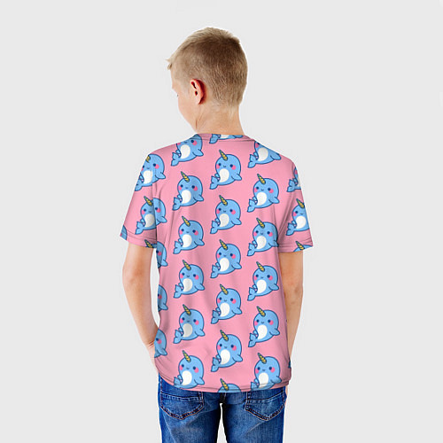 Детская футболка Дельфинчики Единорожки / 3D-принт – фото 4