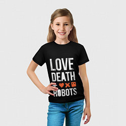 Футболка детская Love Death Robots, цвет: 3D-принт — фото 2