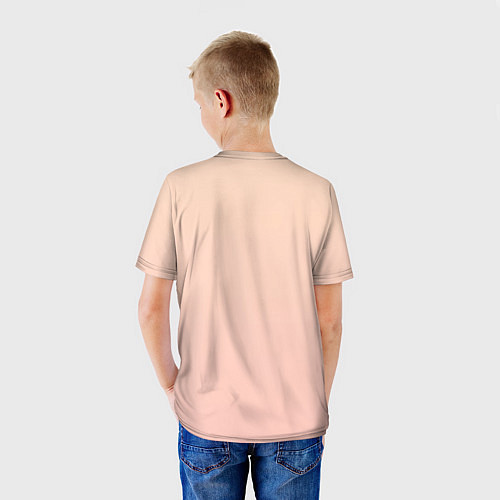 Детская футболка Олень рога цветы / 3D-принт – фото 4