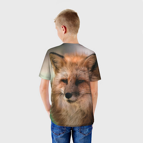 Детская футболка Строгая лисица / 3D-принт – фото 4