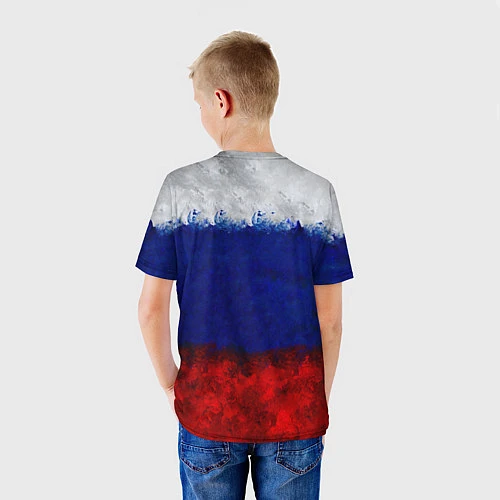 Детская футболка Россия Russia Герб / 3D-принт – фото 4
