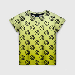 Детская футболка Узор спиральки на желтом фоне