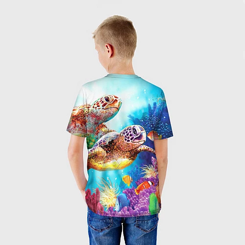 Детская футболка Морские черепахи / 3D-принт – фото 4