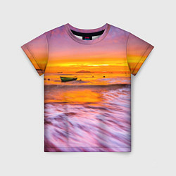 Детская футболка Закат на пляже