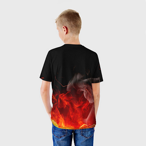 Детская футболка Юно в огне Чёрный клевер / 3D-принт – фото 4