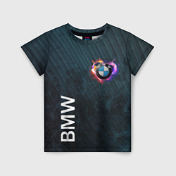 Футболка детская BMW Heart Grooved Texture, цвет: 3D-принт