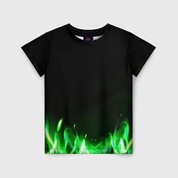 Детская футболка Зеленый огонь
