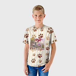 Футболка детская Свободу фурри, цвет: 3D-принт — фото 2