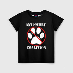 Детская футболка Anti-Furry coalition