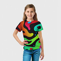 Футболка детская Неон, цвет: 3D-принт — фото 2